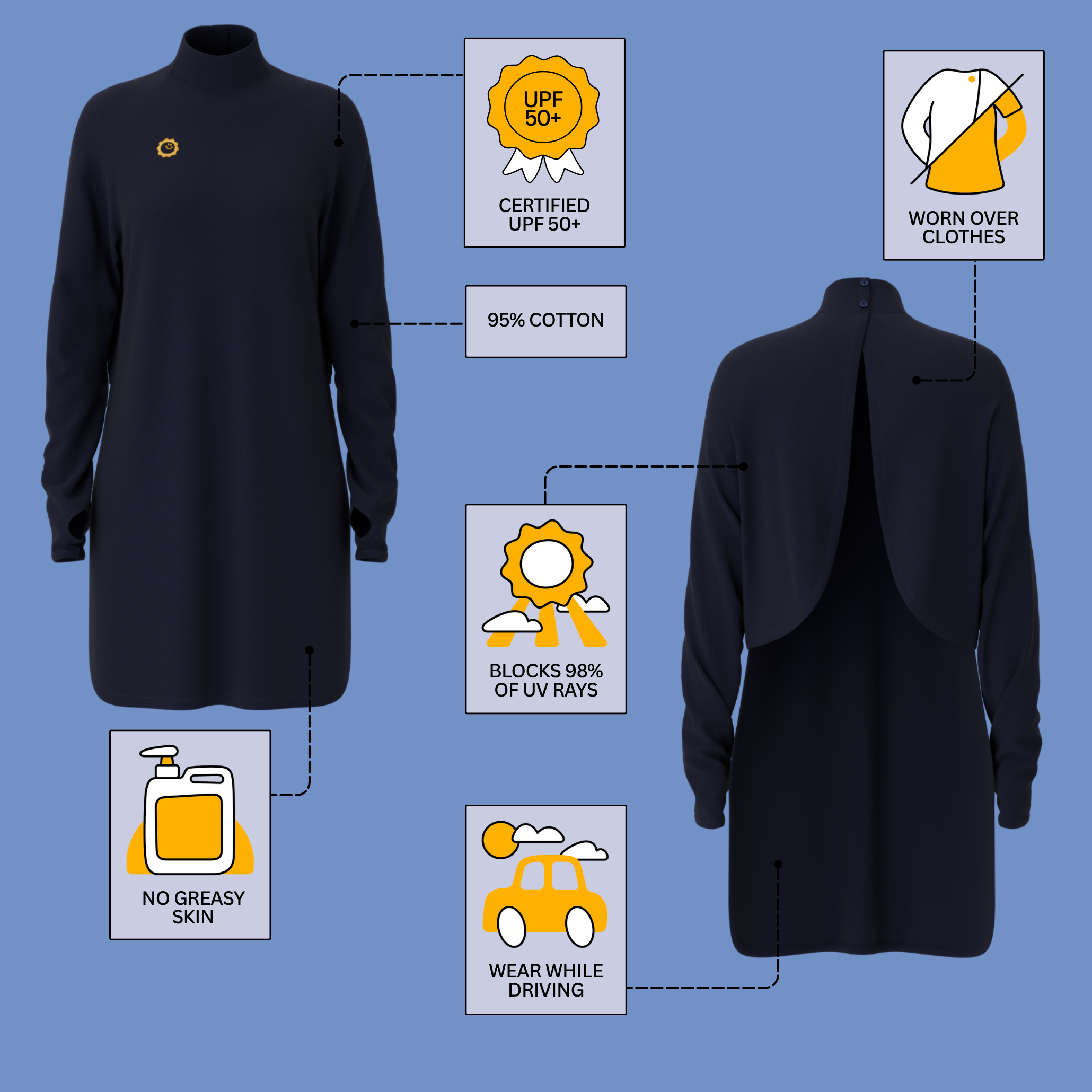 Sun Smock Turtleneck Long