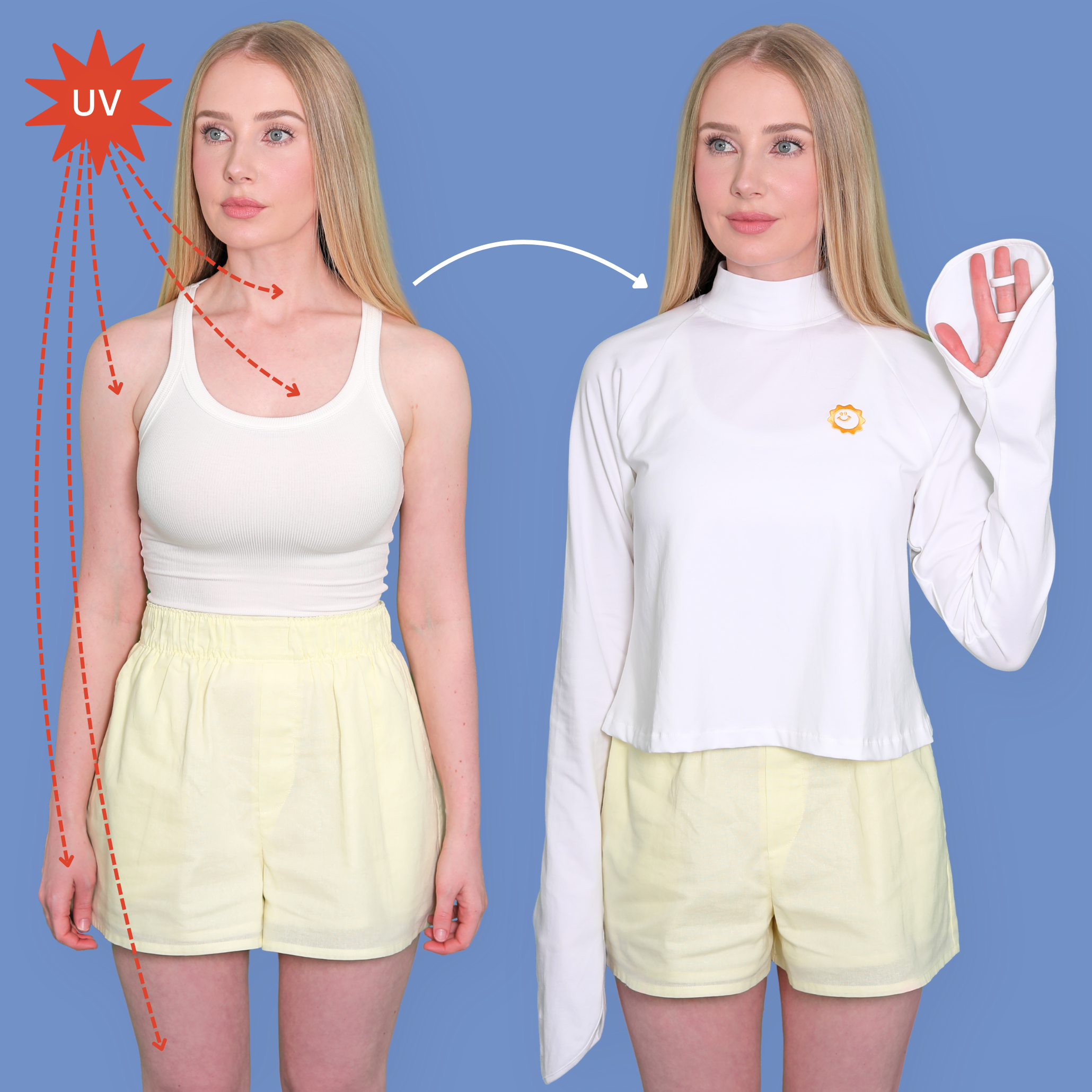 Sun Smock Turtleneck with Gloves