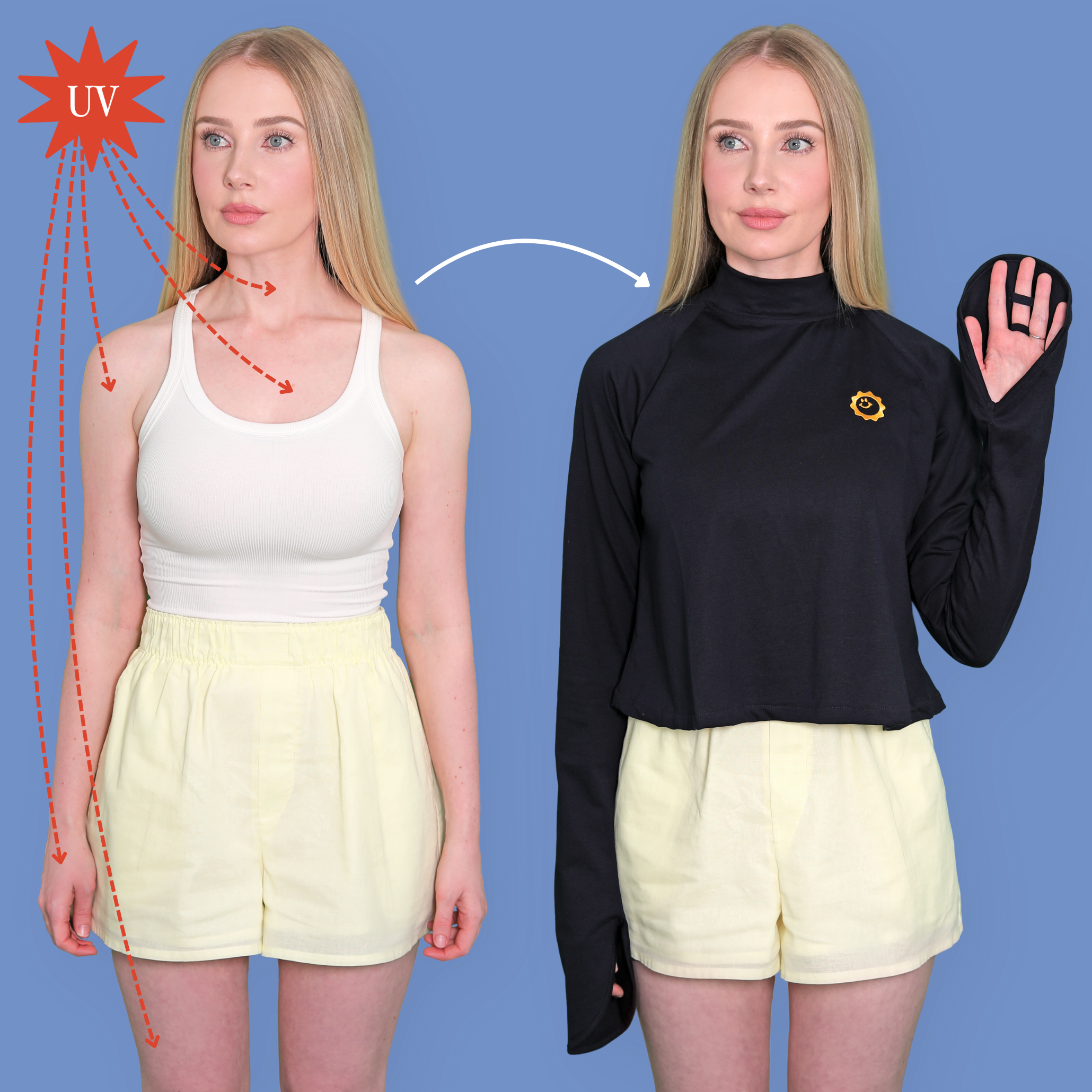 Sun Smock Turtleneck with Gloves