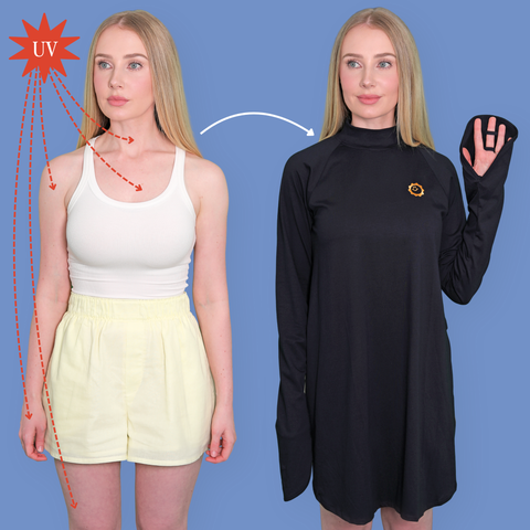 Sun Smock Turtleneck Long with Gloves