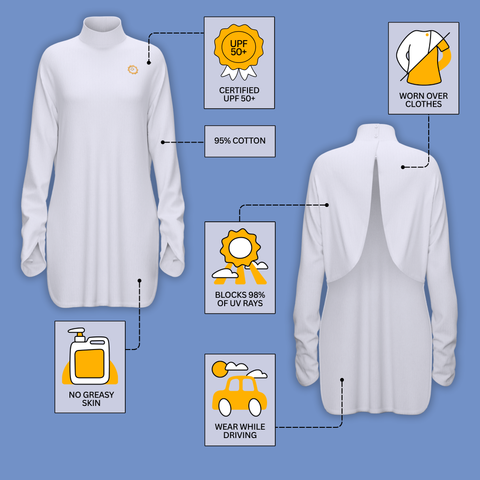 Sun Smock Turtleneck Long with Gloves