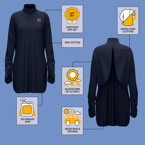 Sun Smock Turtleneck Long with Gloves