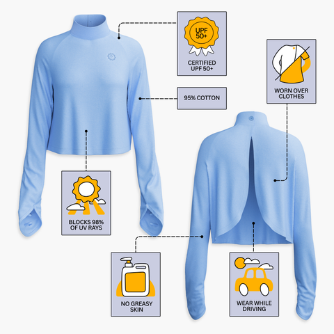 Sun Smock UPF 50+ Driving Top with Gloves