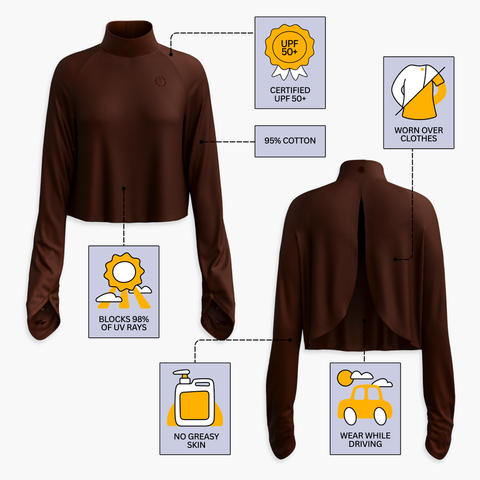 Sun Smock UPF 50+ Driving Top with Gloves