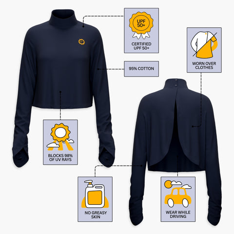 Sun Smock UPF 50+ Driving Top with Gloves