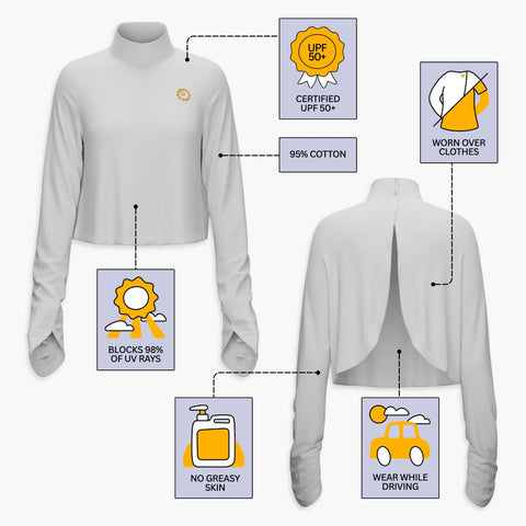Sun Smock UPF 50+ Driving Top with Gloves