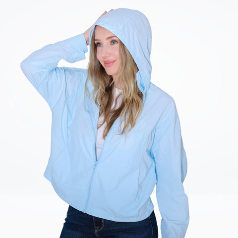 Deluxe Hooded Sun Jacket Lightweight UPF 50+