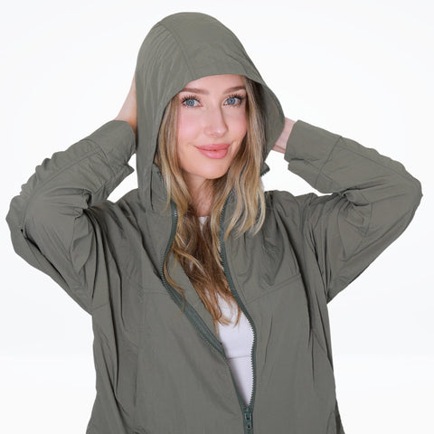 Deluxe Hooded Sun Jacket Lightweight UPF 50+